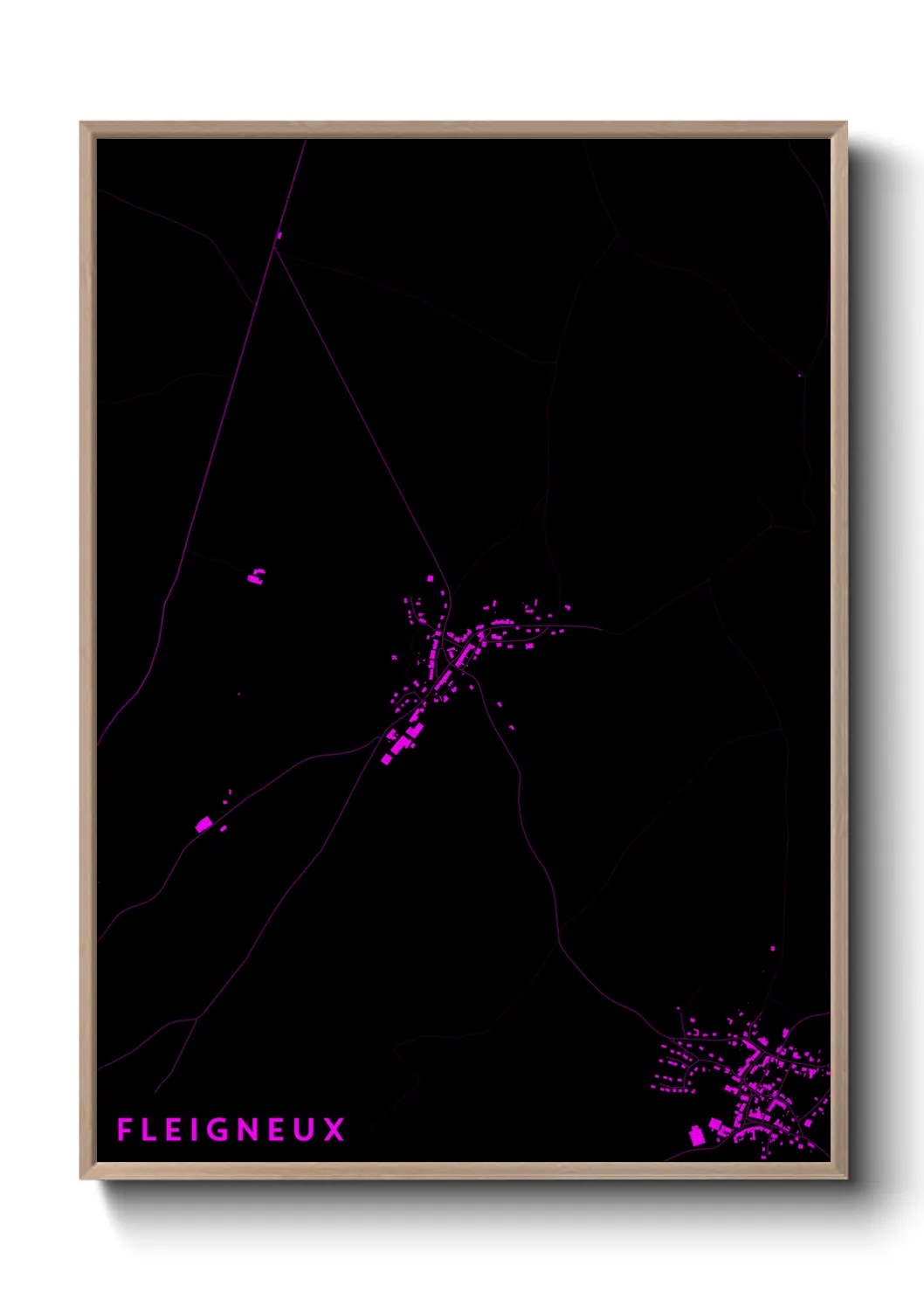 Une affiche de carte sur Fleigneux