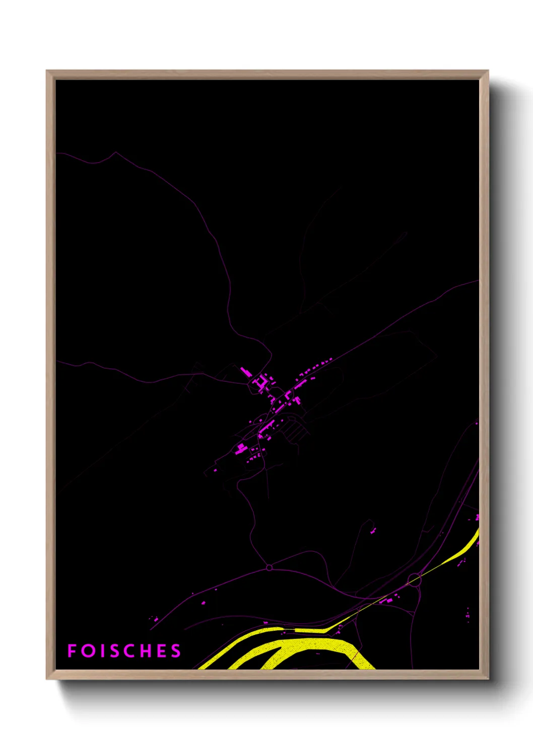 Une affiche de carte sur Foisches