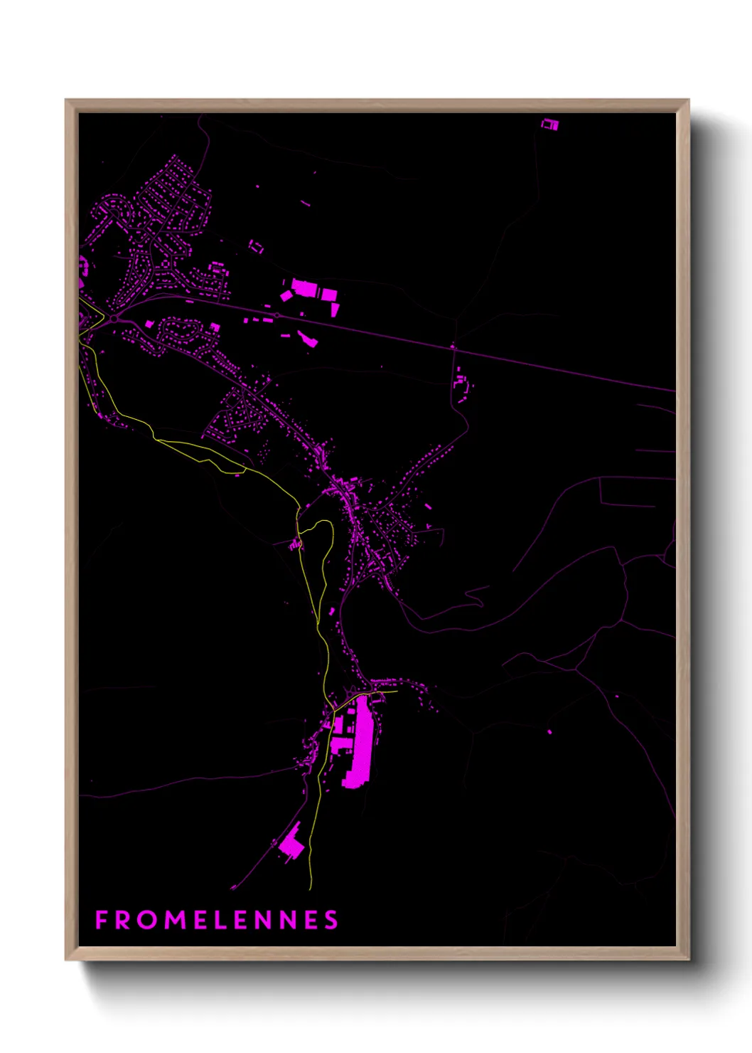 Une affiche de carte sur Fromelennes