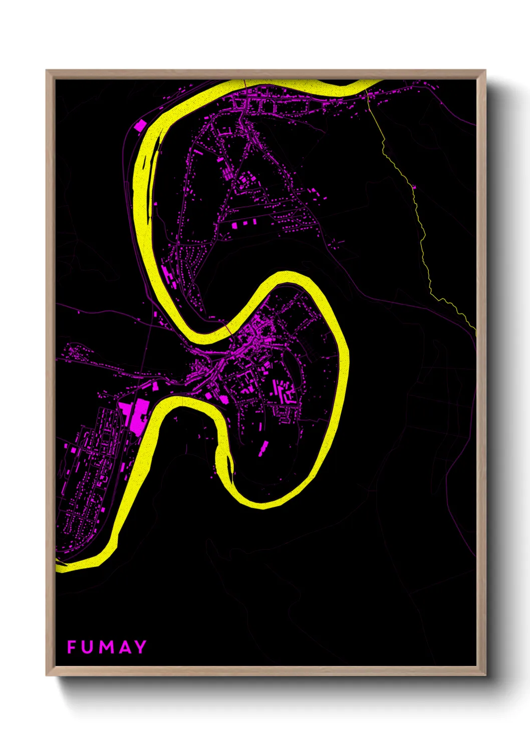 Une affiche de carte sur Fumay