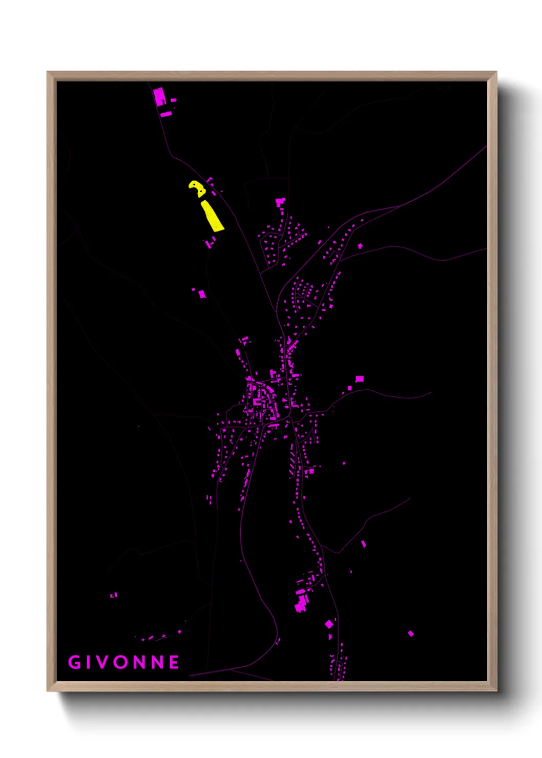 Une affiche de carte sur Givonne