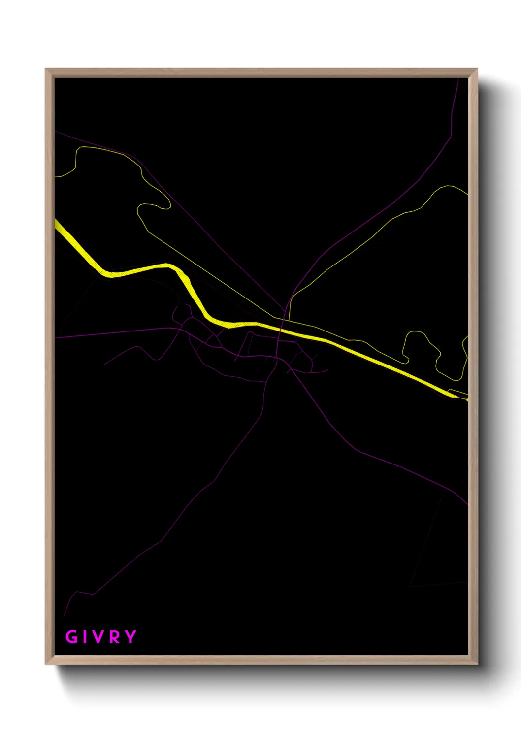 Une affiche de carte sur Givry