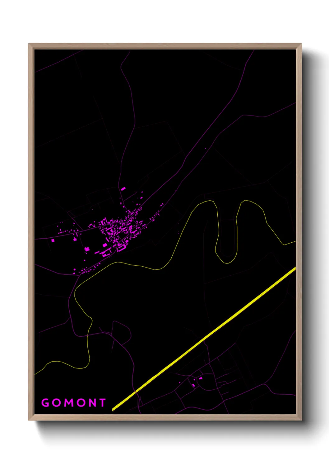 Une affiche de carte sur Gomont