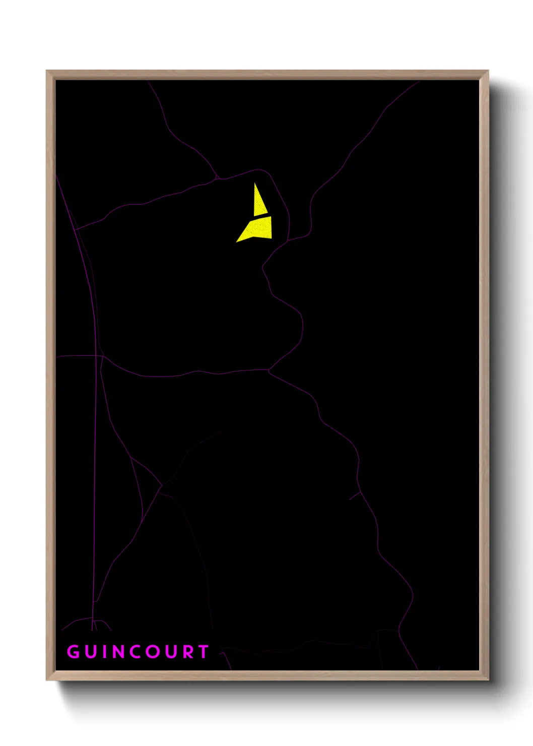 Une affiche de carte sur Guincourt