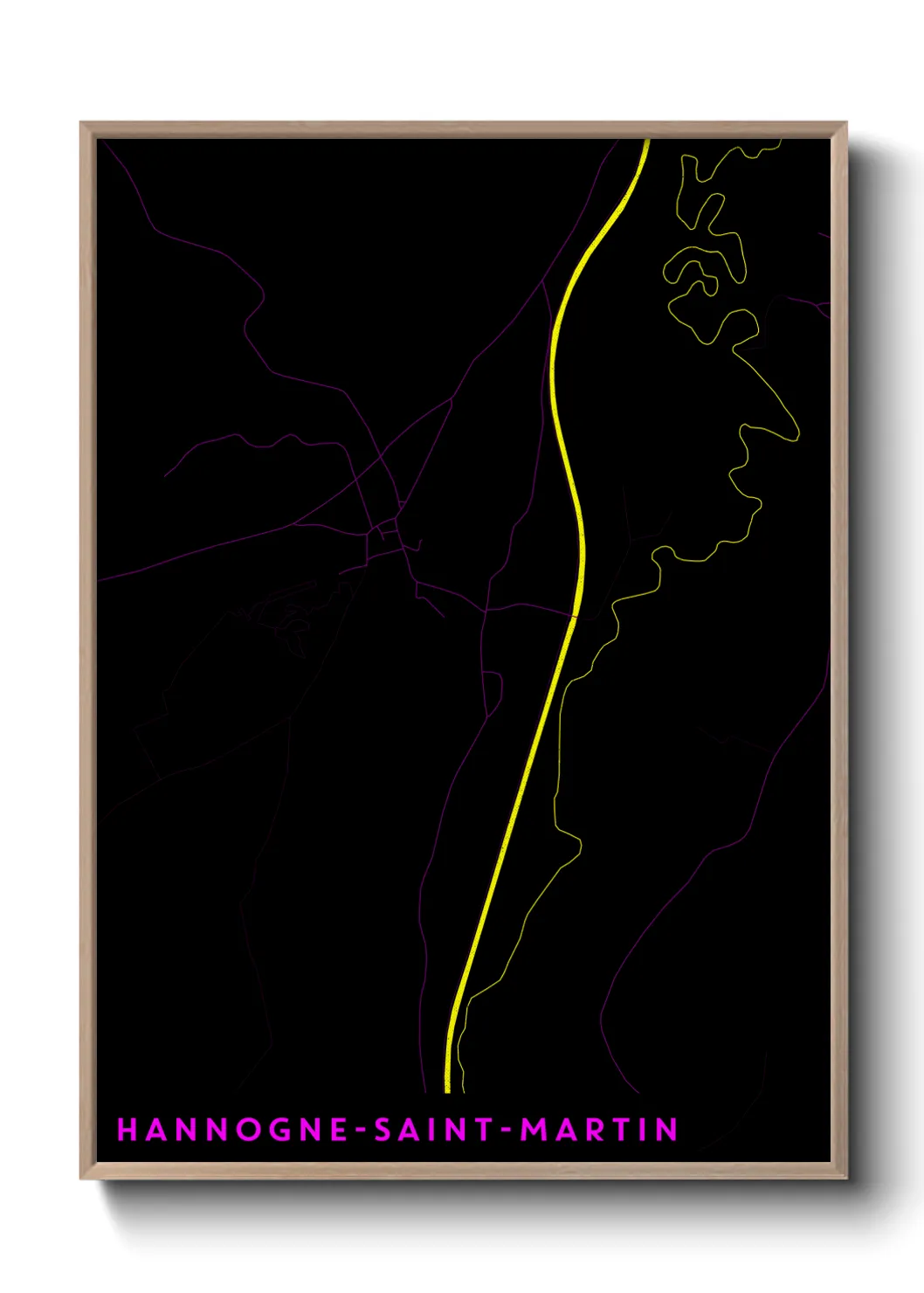 Une affiche de carte sur Hannogne-Saint-Martin