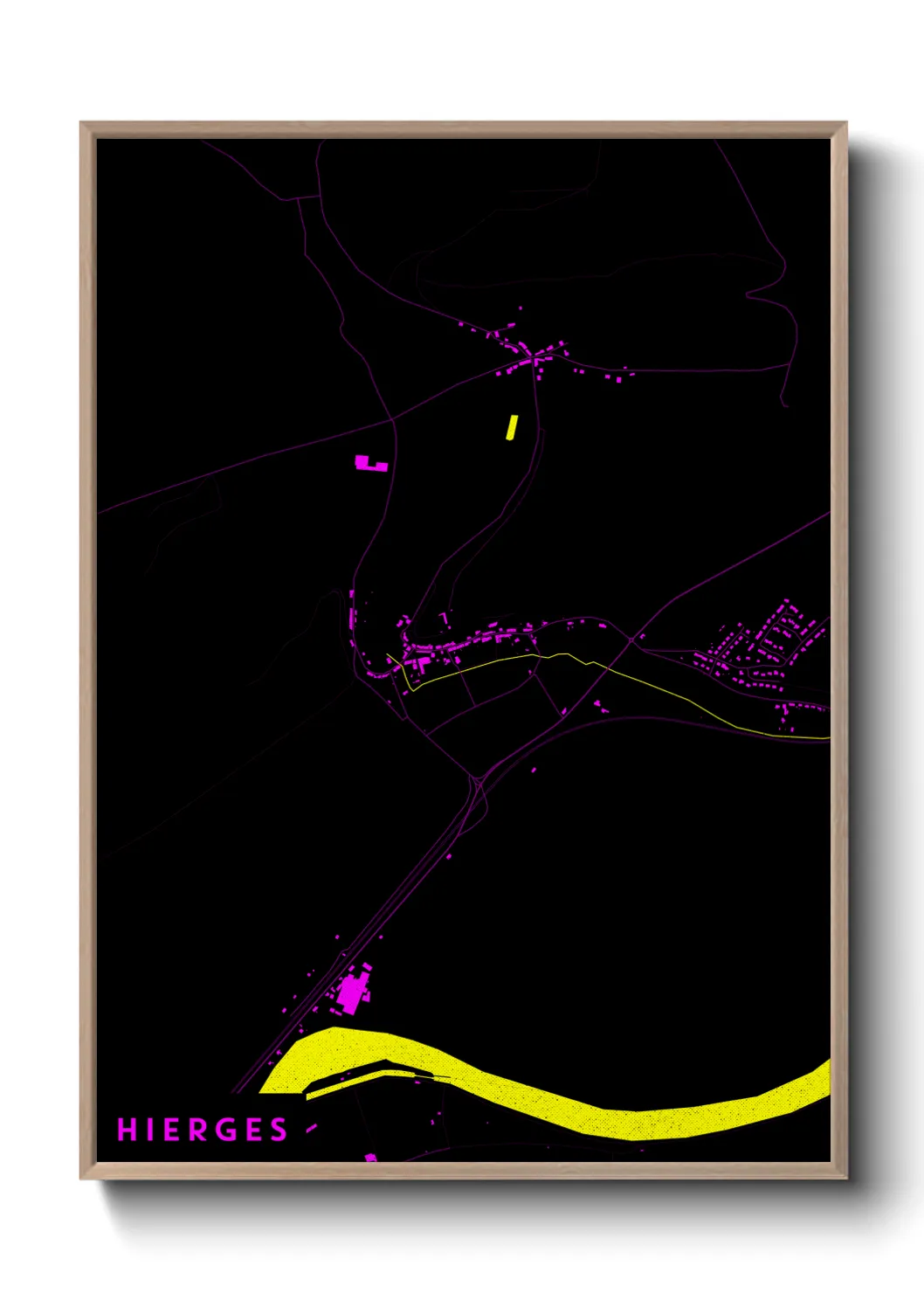 Une affiche de carte sur Hierges