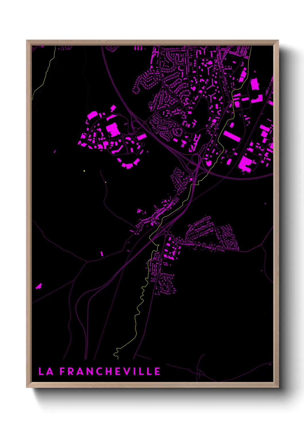 Une affiche de carte sur La Francheville