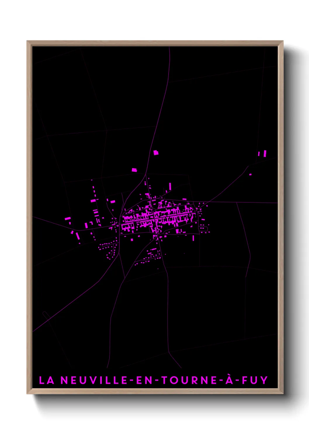 Une affiche de carte sur La Neuville-en-Tourne-à-Fuy