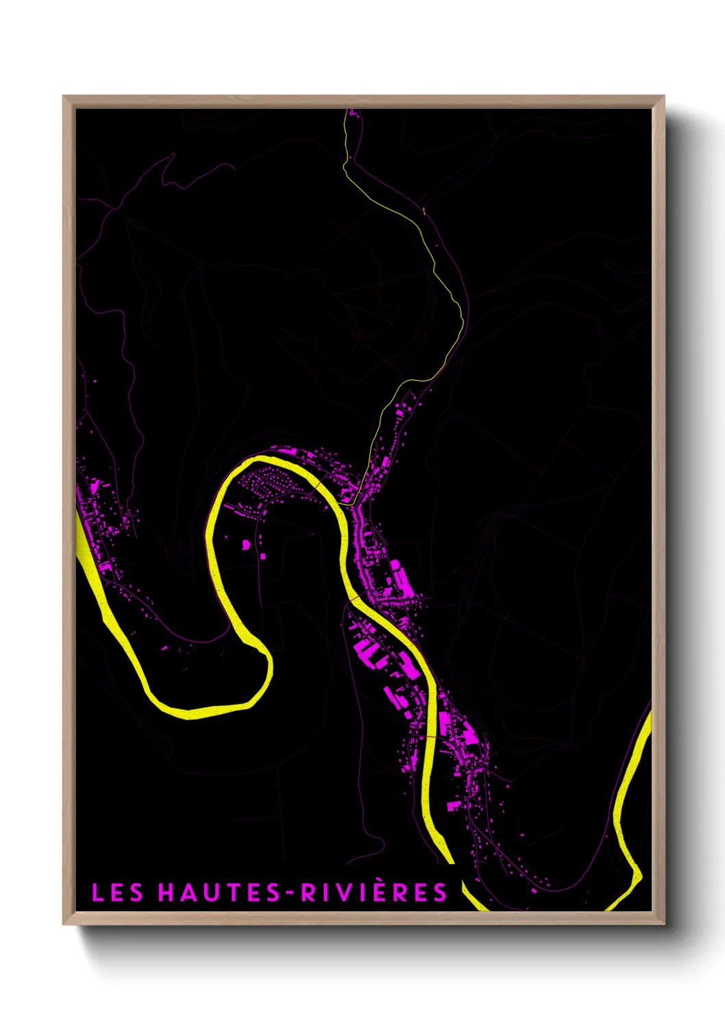 Une affiche de carte sur Les Hautes-Rivières
