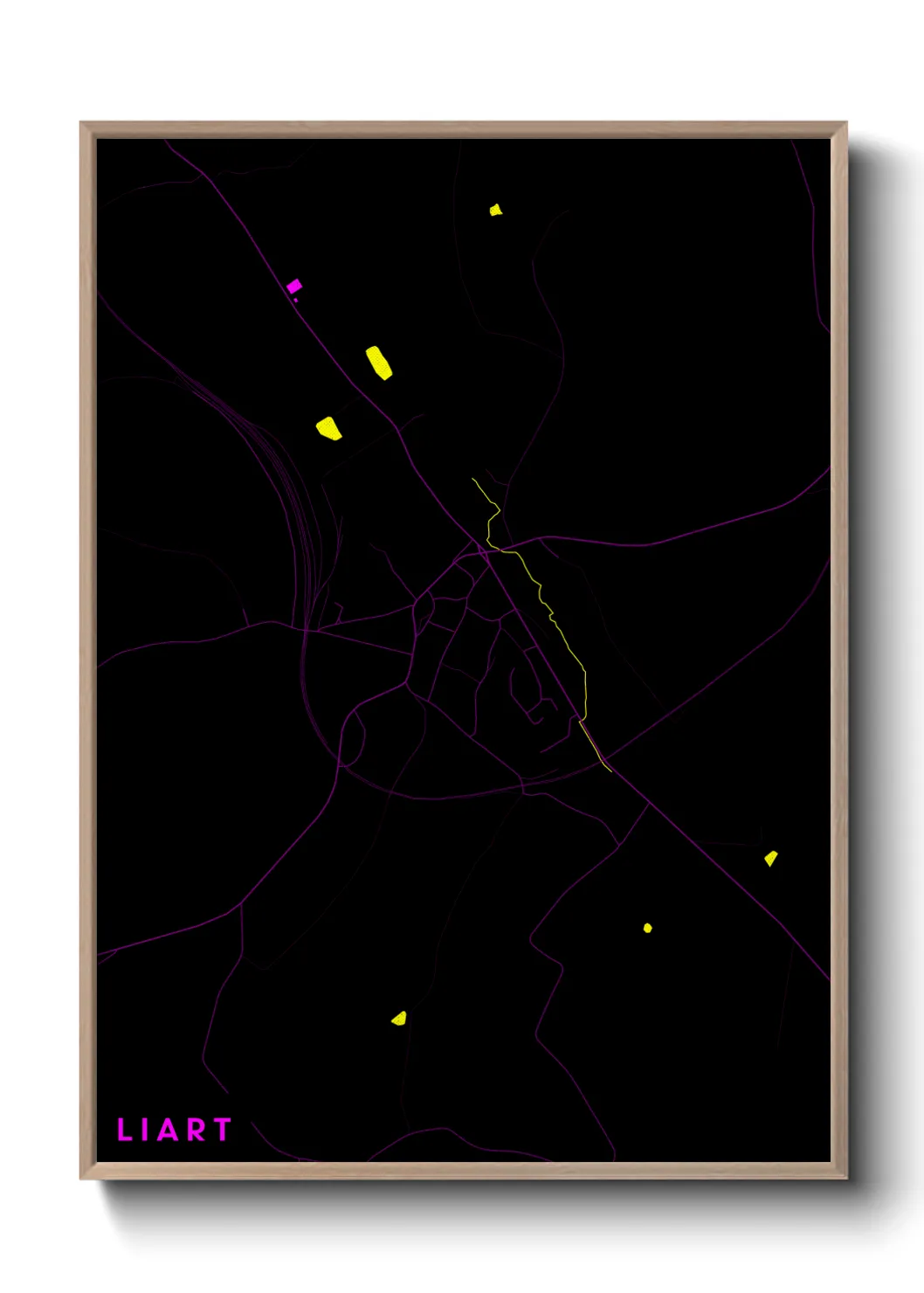 Une affiche de carte sur Liart