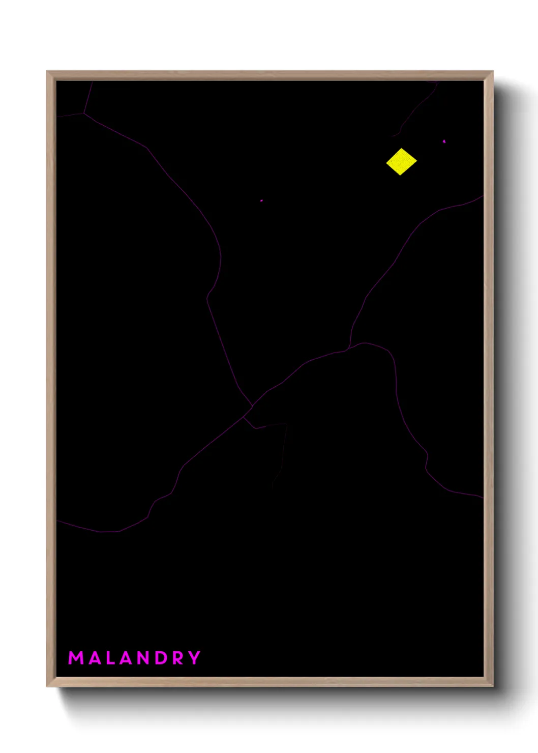 Une affiche de carte sur Malandry