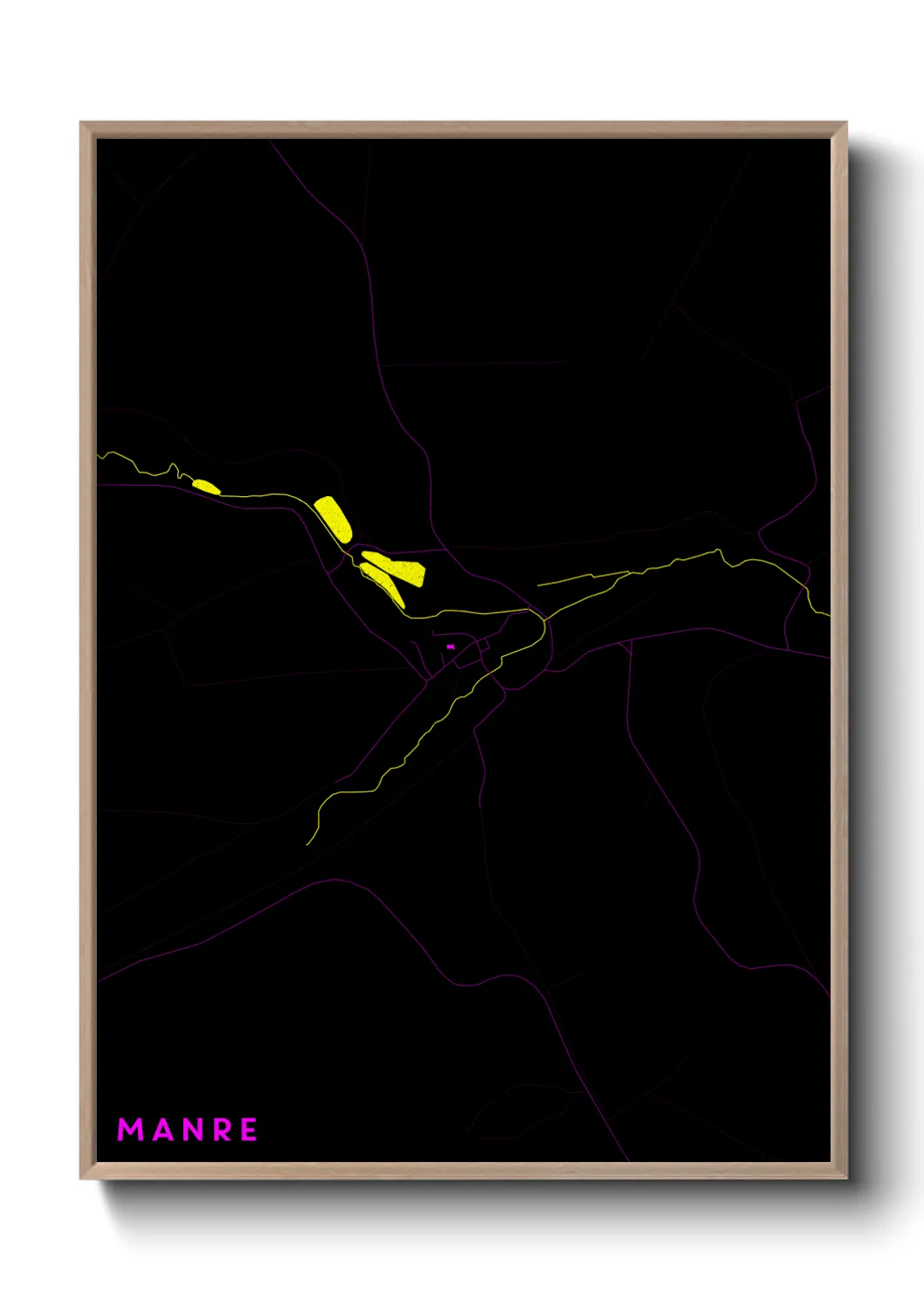 Une affiche de carte sur Manre