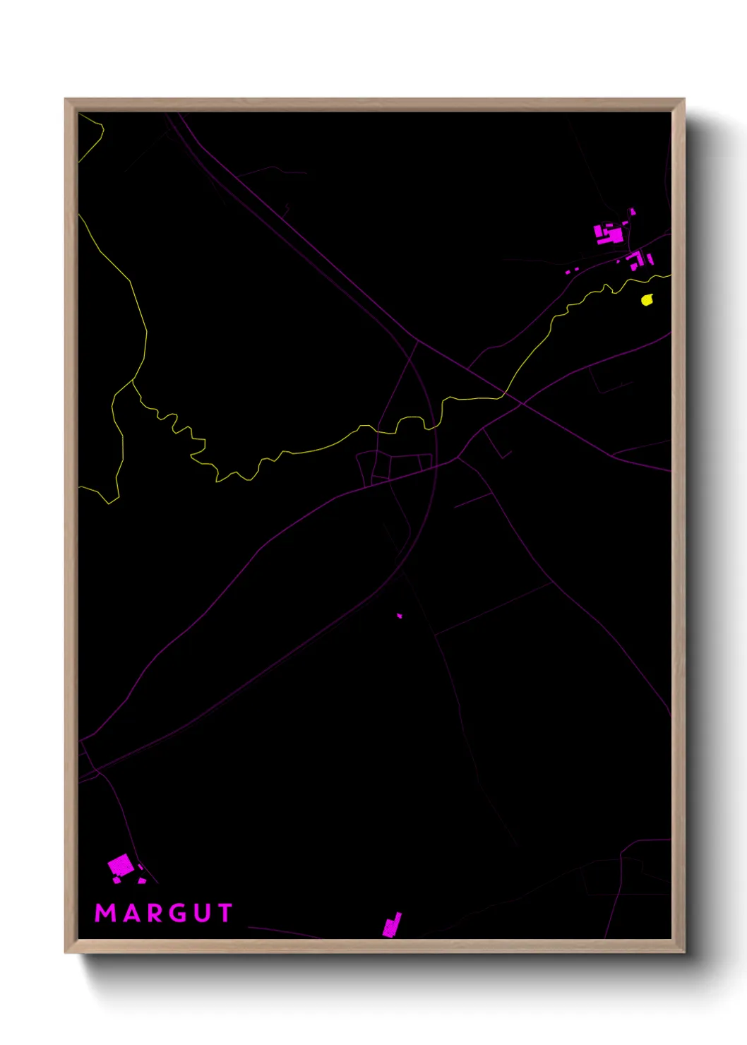 Une affiche de carte sur Margut