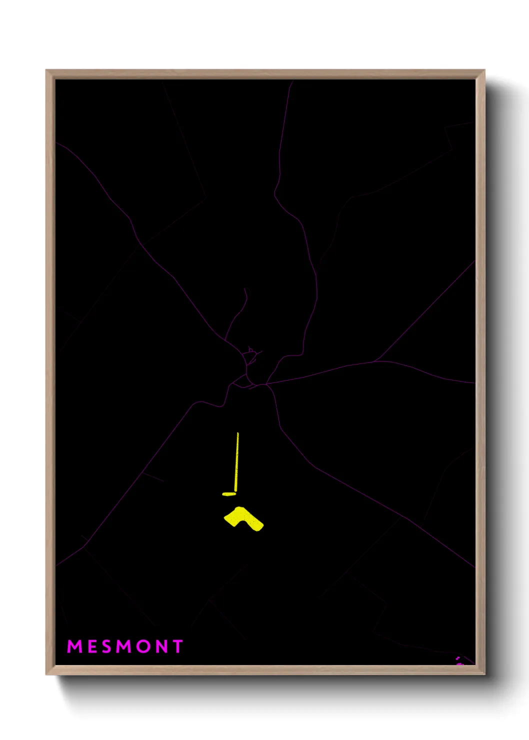 Une affiche de carte sur Mesmont