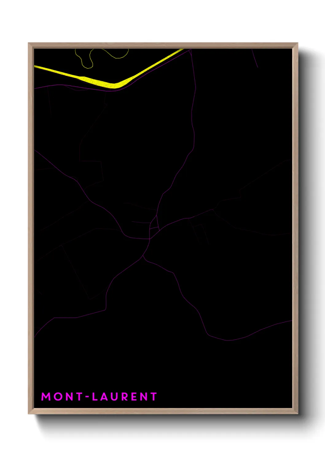 Une affiche de carte sur Mont-Laurent