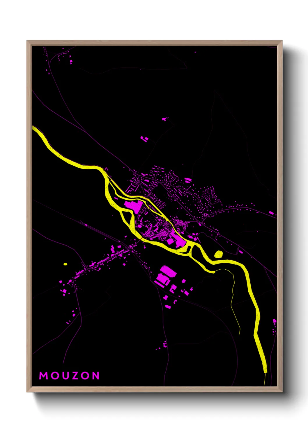 Une affiche de carte sur Mouzon