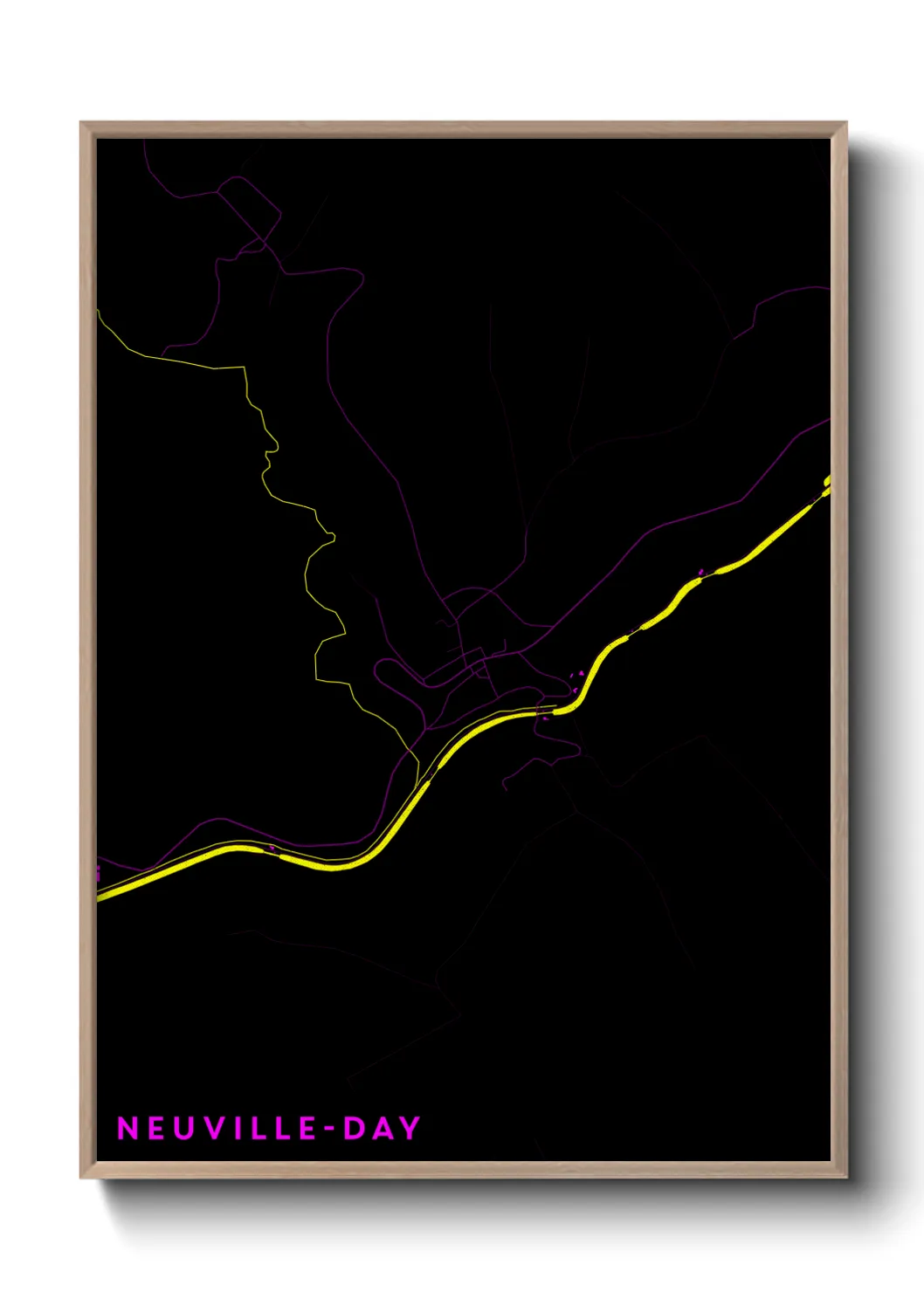 Une affiche de carte sur Neuville-Day