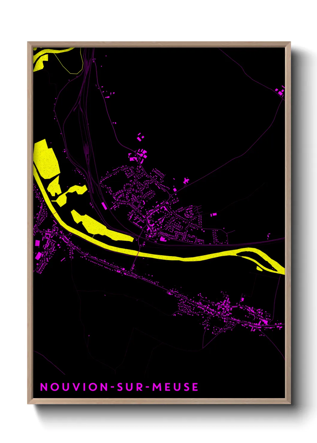 Une affiche de carte sur Nouvion-sur-Meuse