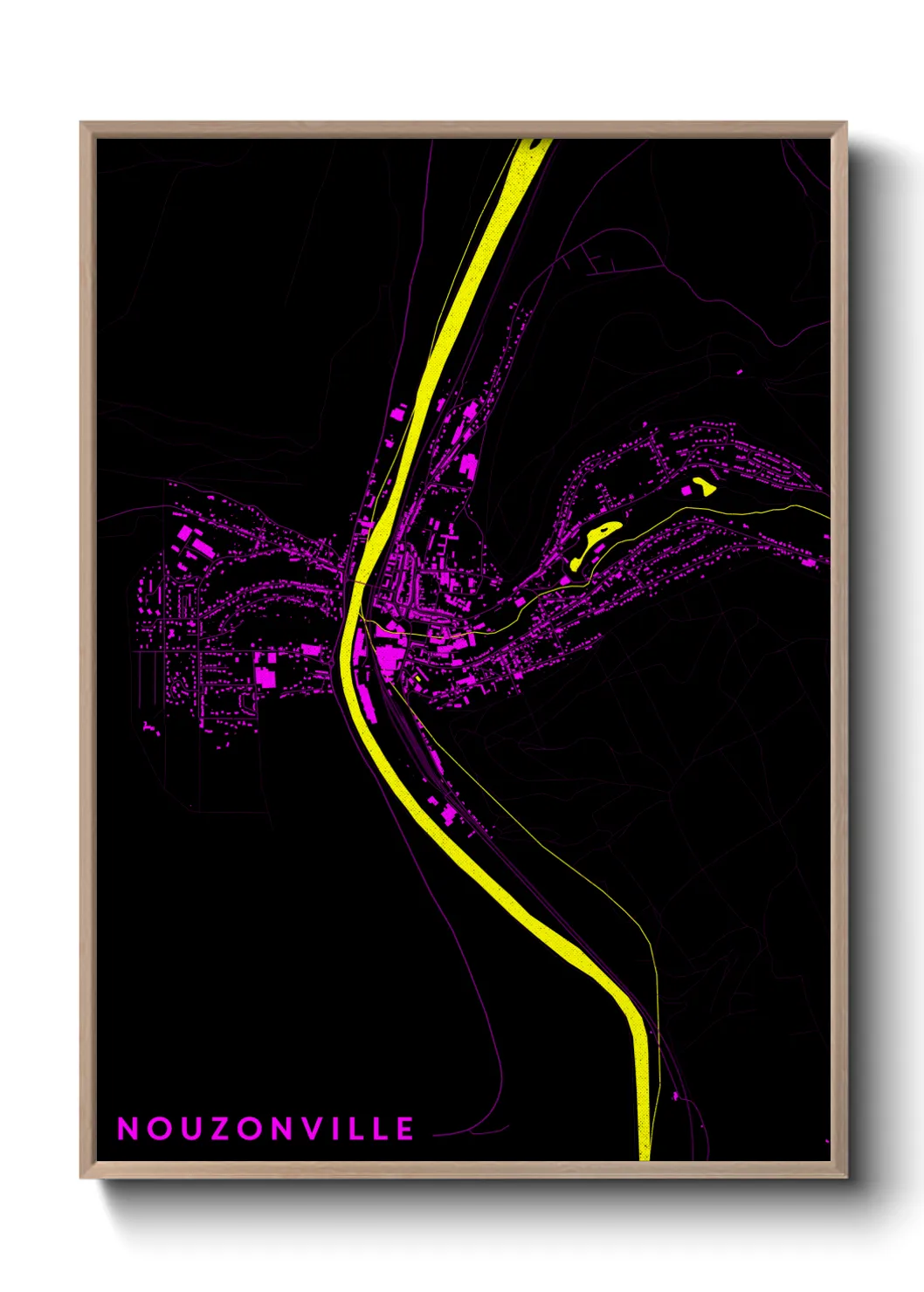 Une affiche de carte sur Nouzonville