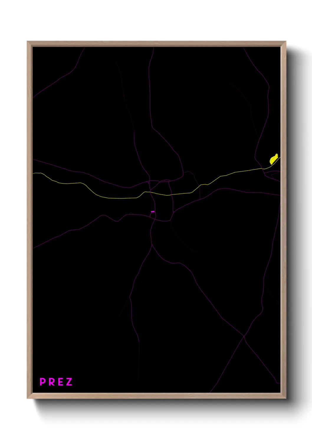 Une affiche de carte sur Prez