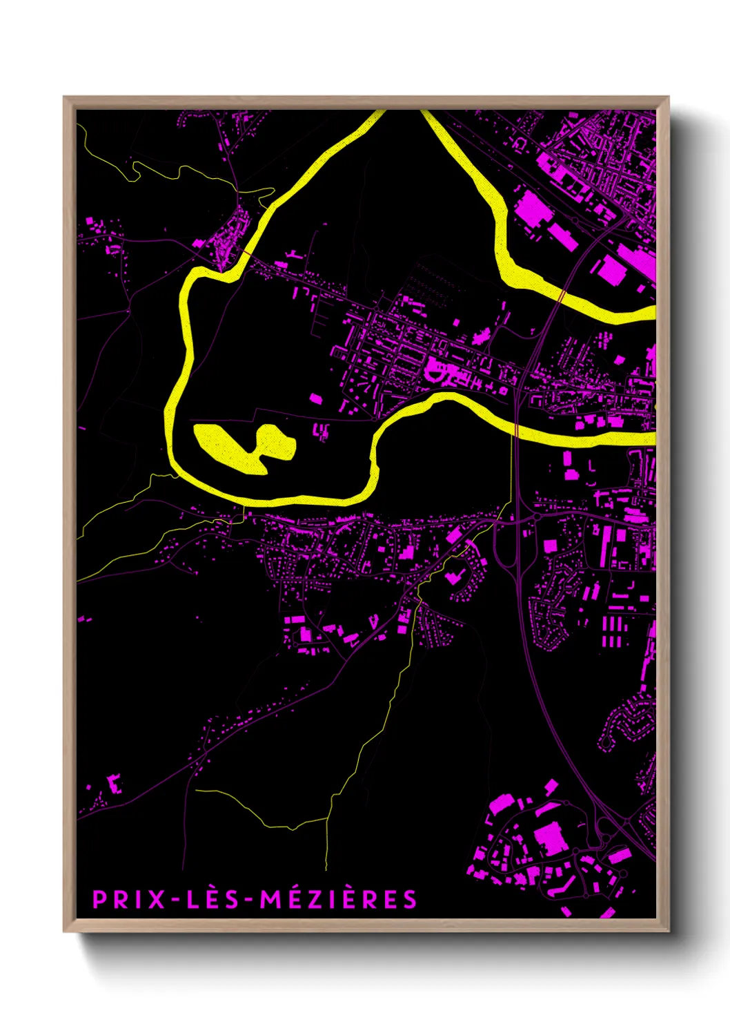 Un poster cartePrix-lès-Mézières