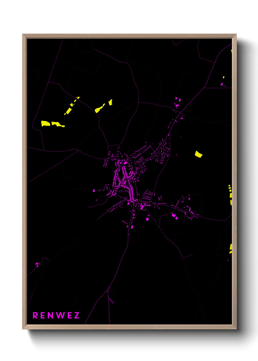 Une affiche de carte sur Renwez