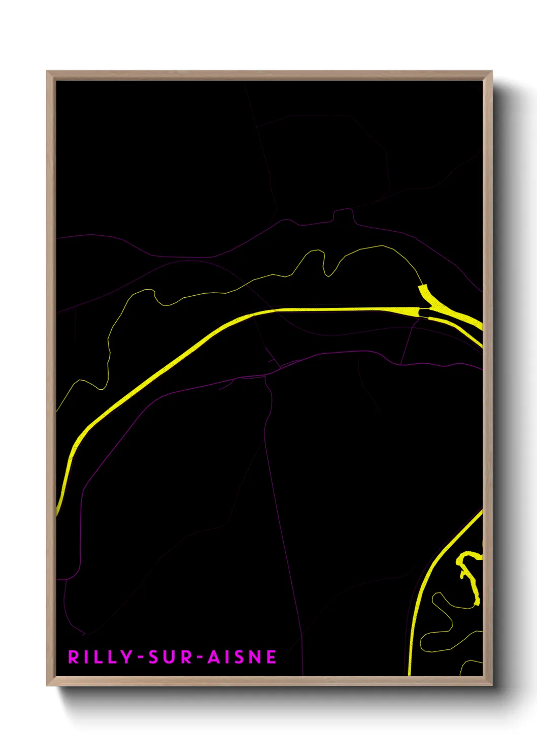 Une affiche de carte sur Rilly-sur-Aisne
