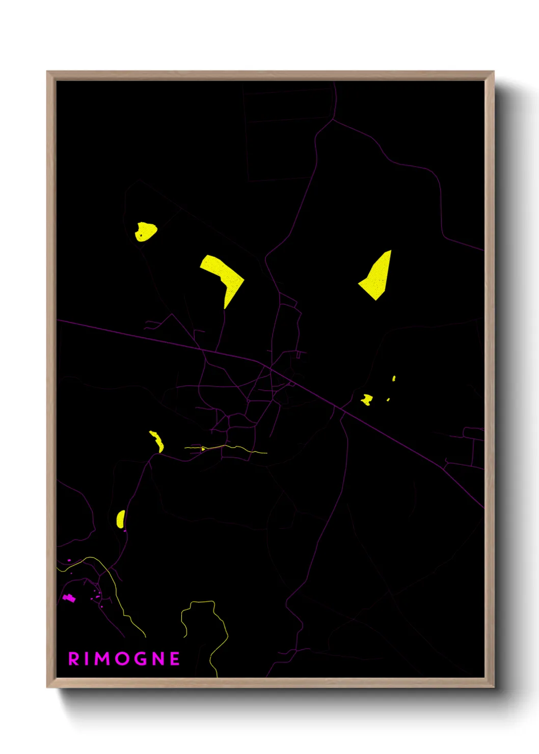 Une affiche de carte sur Rimogne