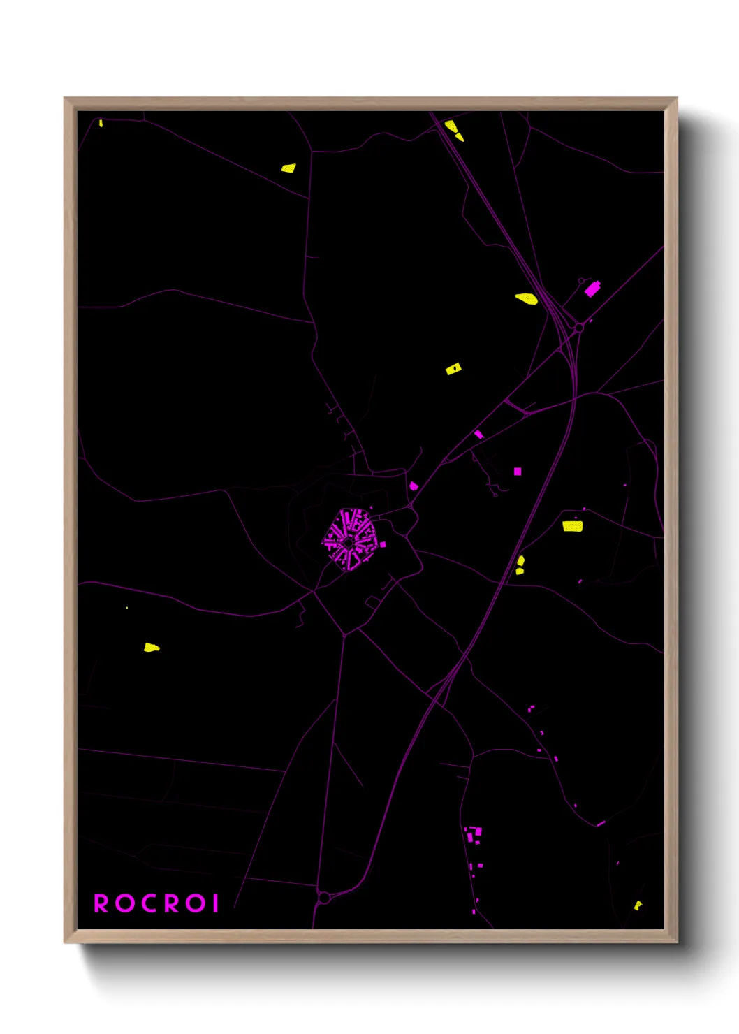 Une affiche de carte sur Rocroi