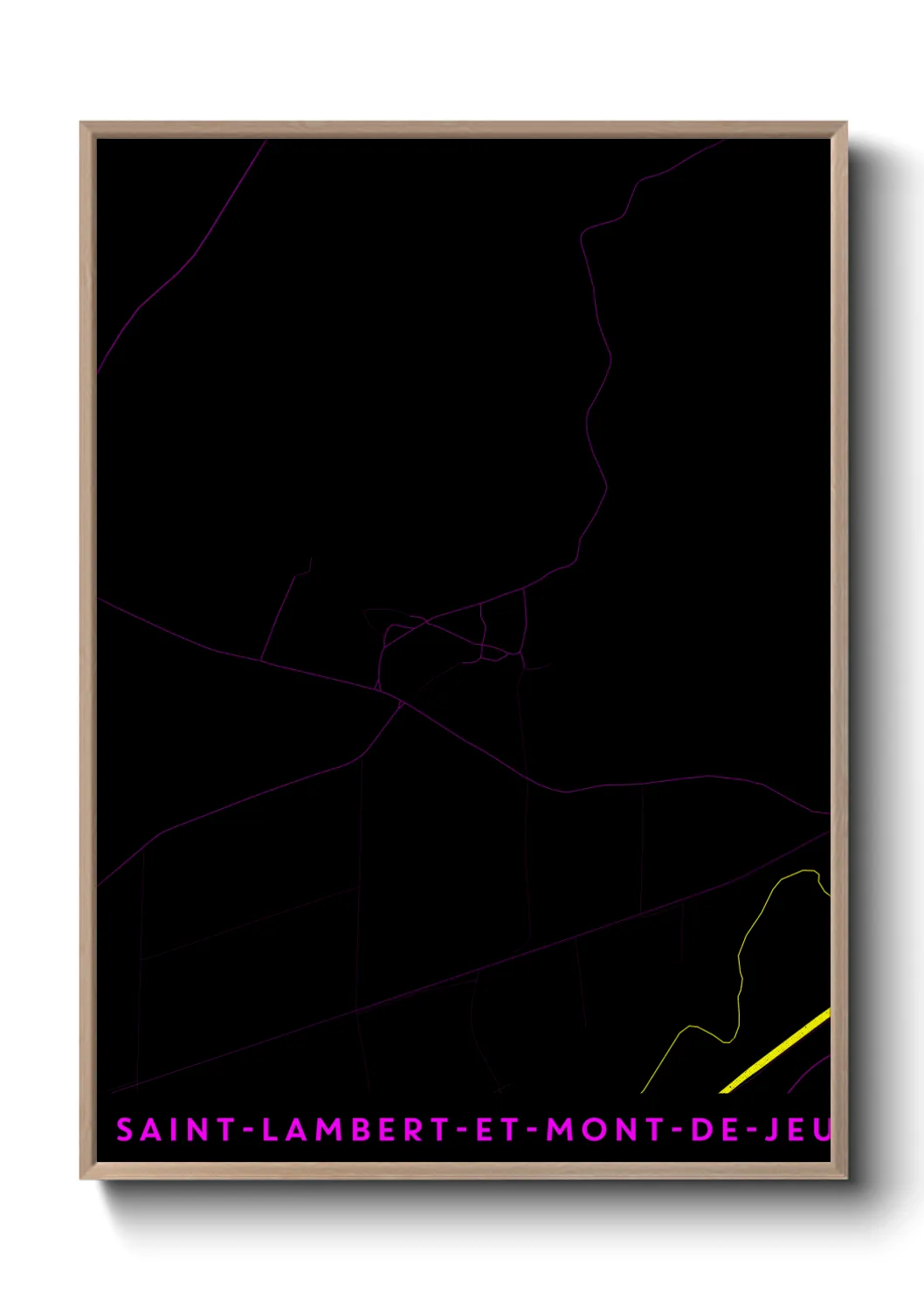 Une affiche de carte sur Saint-Lambert-et-Mont-de-Jeux