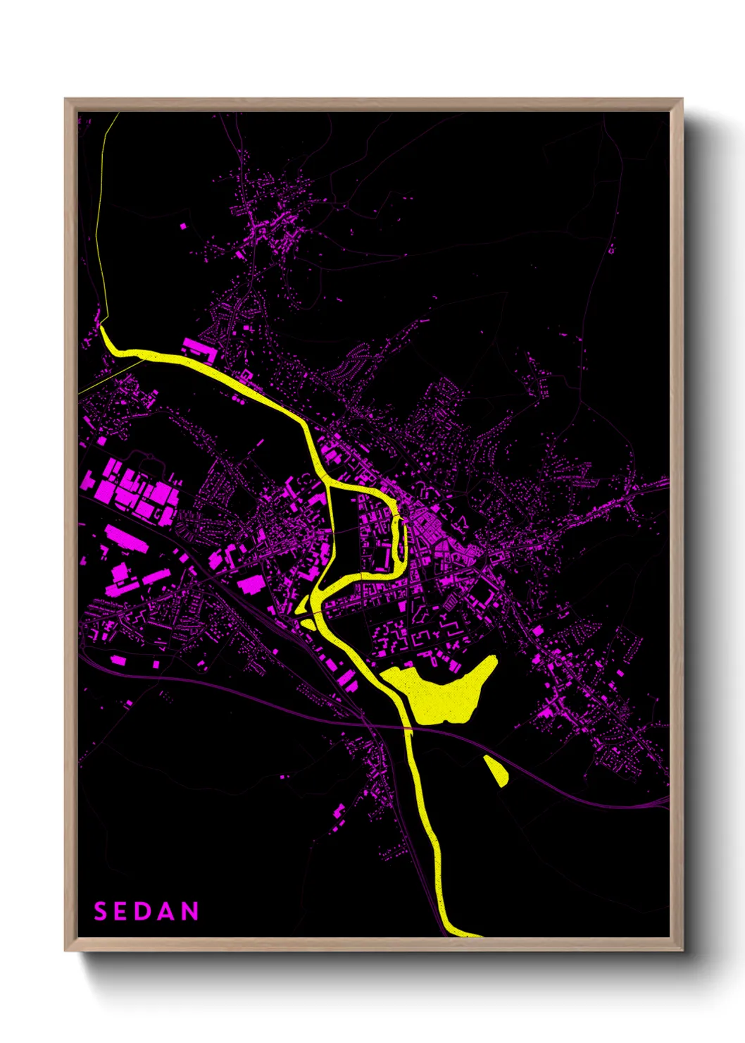 Une affiche de carte sur Sedan