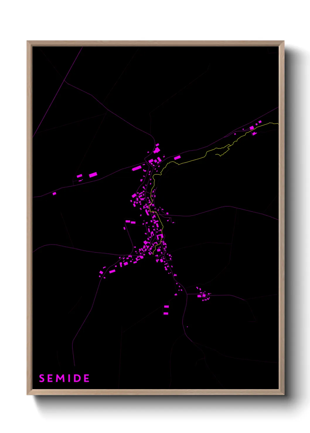 Une affiche de carte sur Semide
