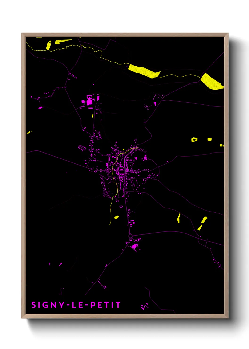 Une affiche de carte sur Signy-le-Petit