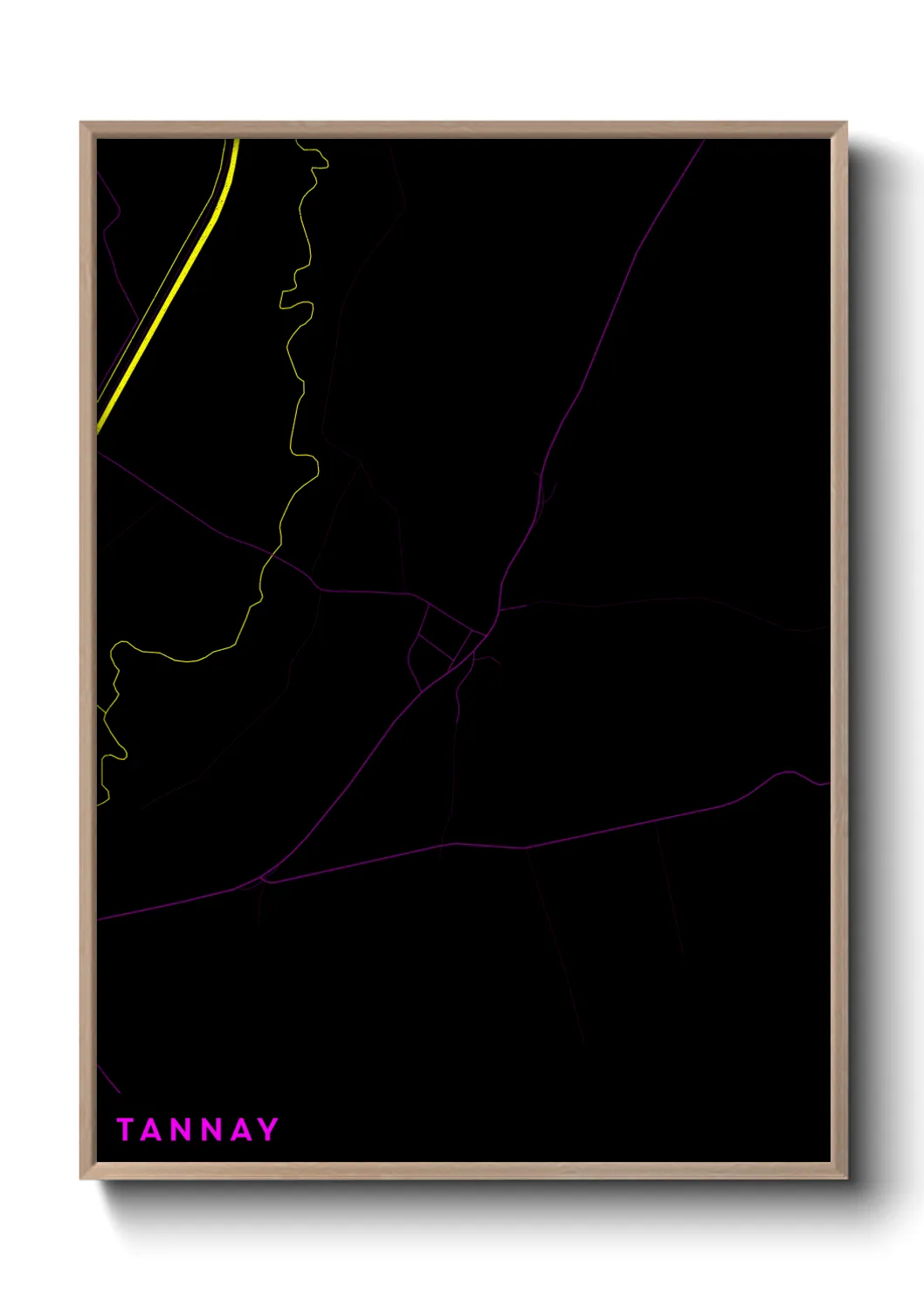 Une affiche de carte sur Tannay