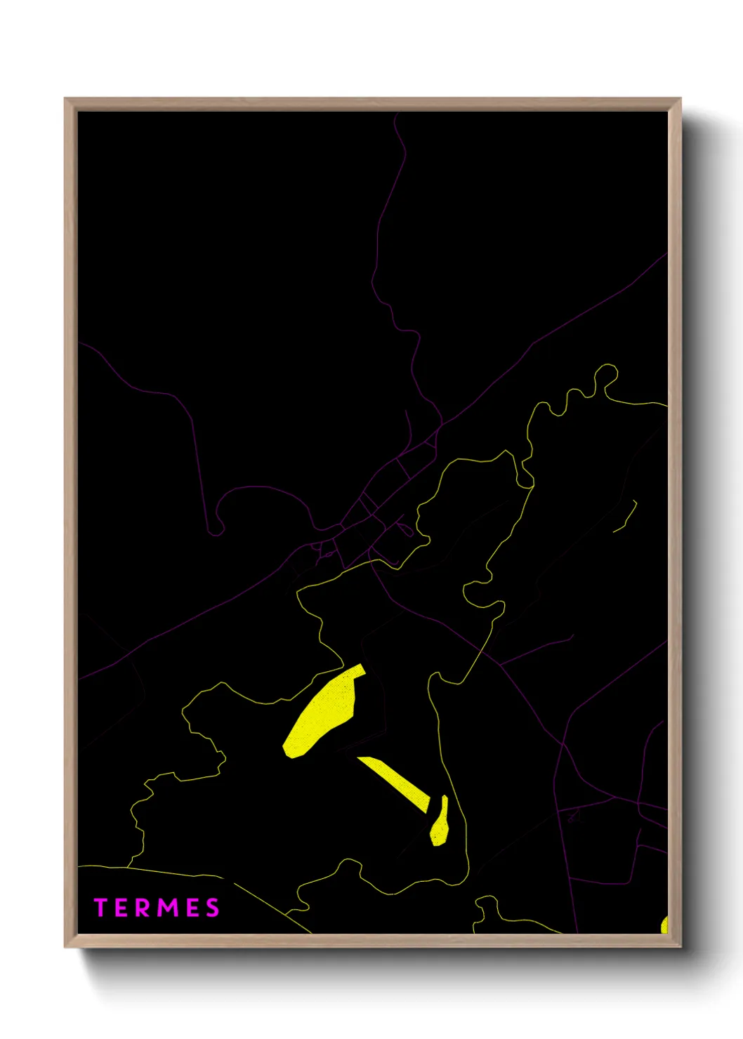 Une affiche de carte sur Termes