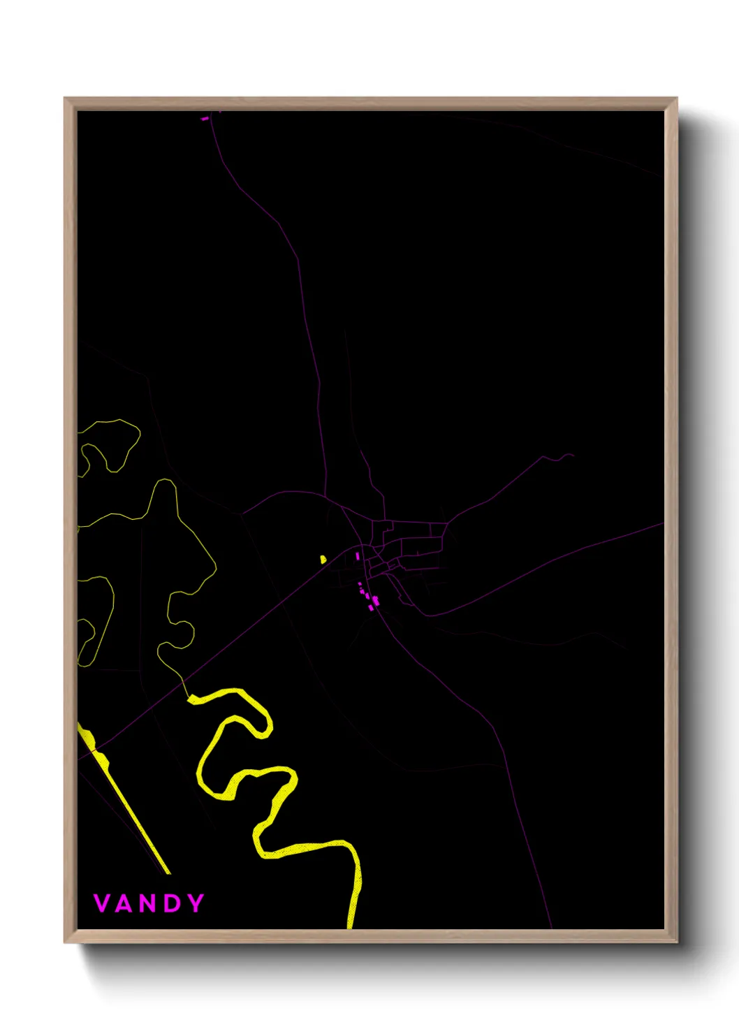 Une affiche de carte sur Vandy