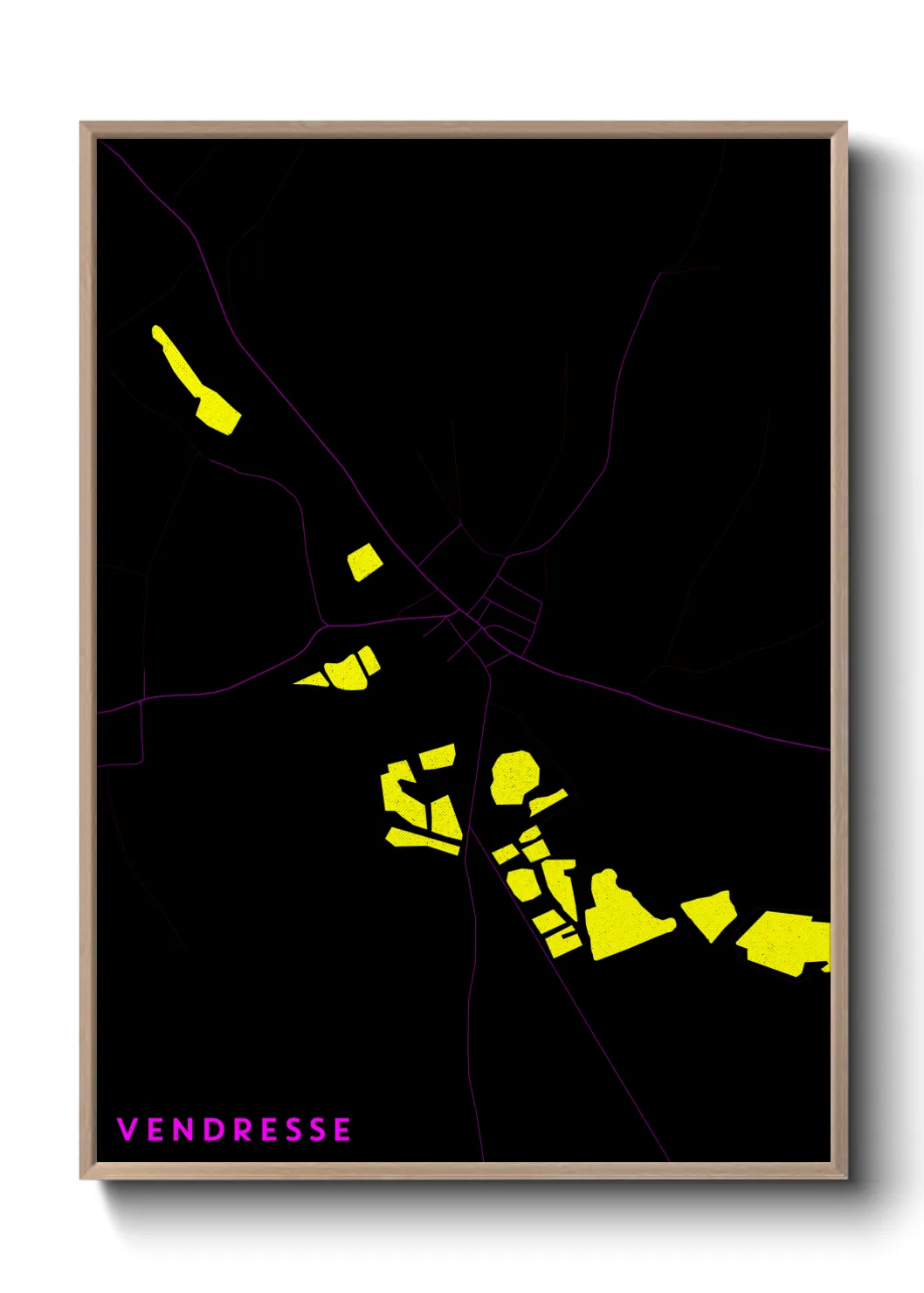 Une affiche de carte sur Vendresse