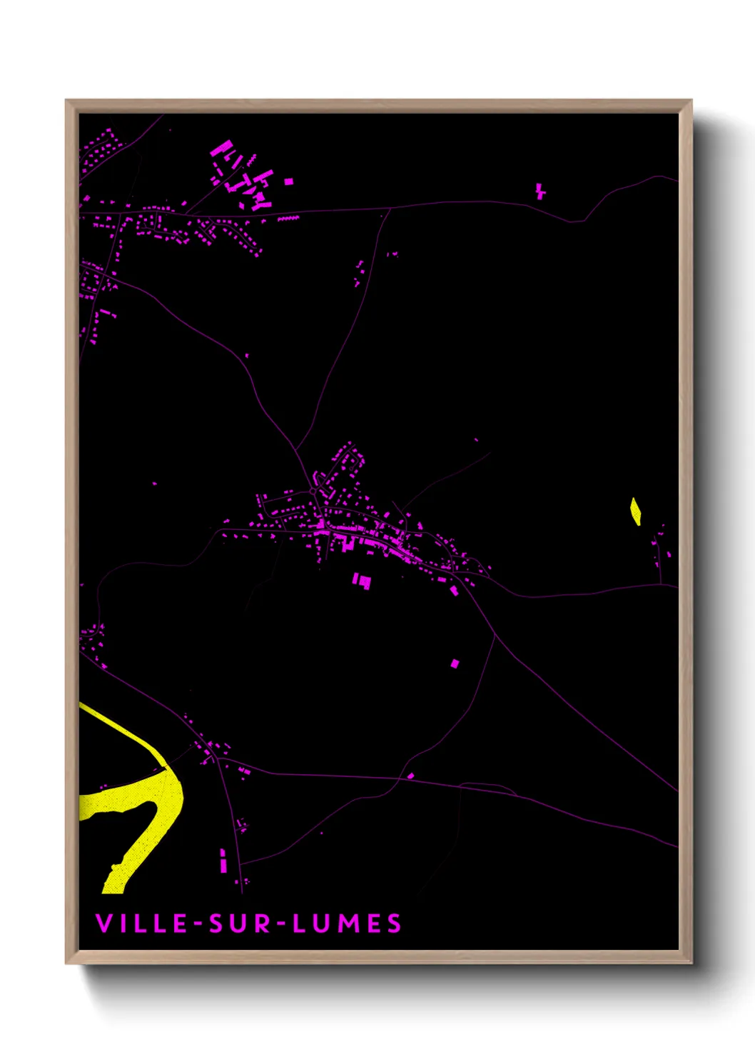 Une affiche de carte sur Ville-sur-Lumes