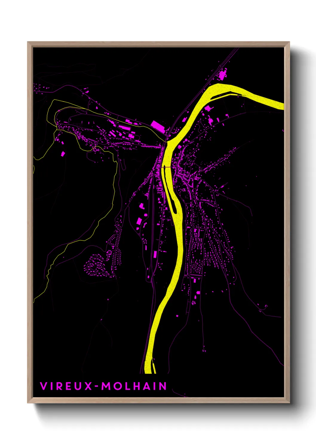 Une affiche de carte sur Vireux-Molhain