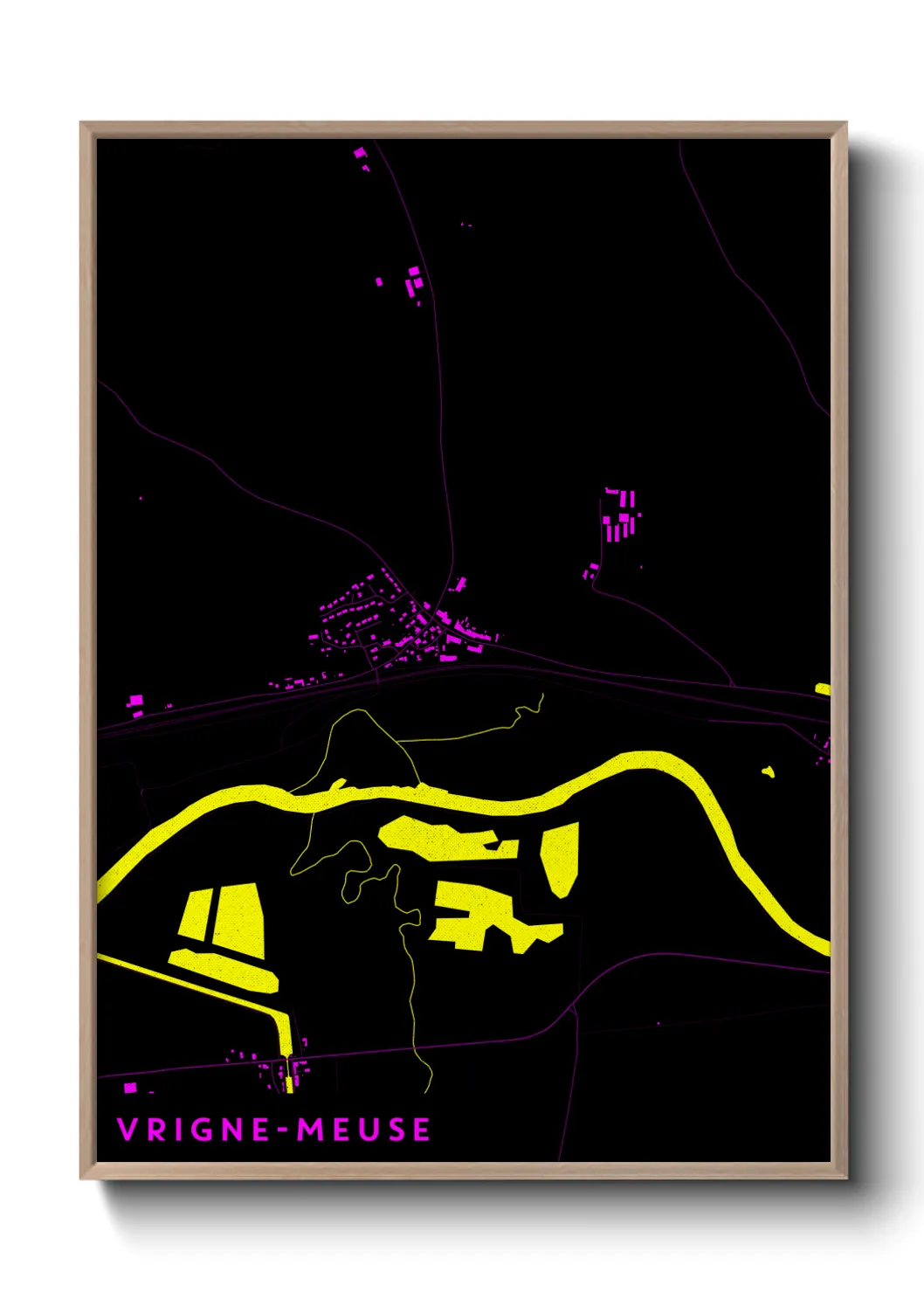 Une affiche de carte sur Vrigne-Meuse