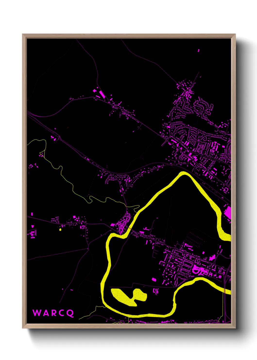 Une affiche de carte sur Warcq