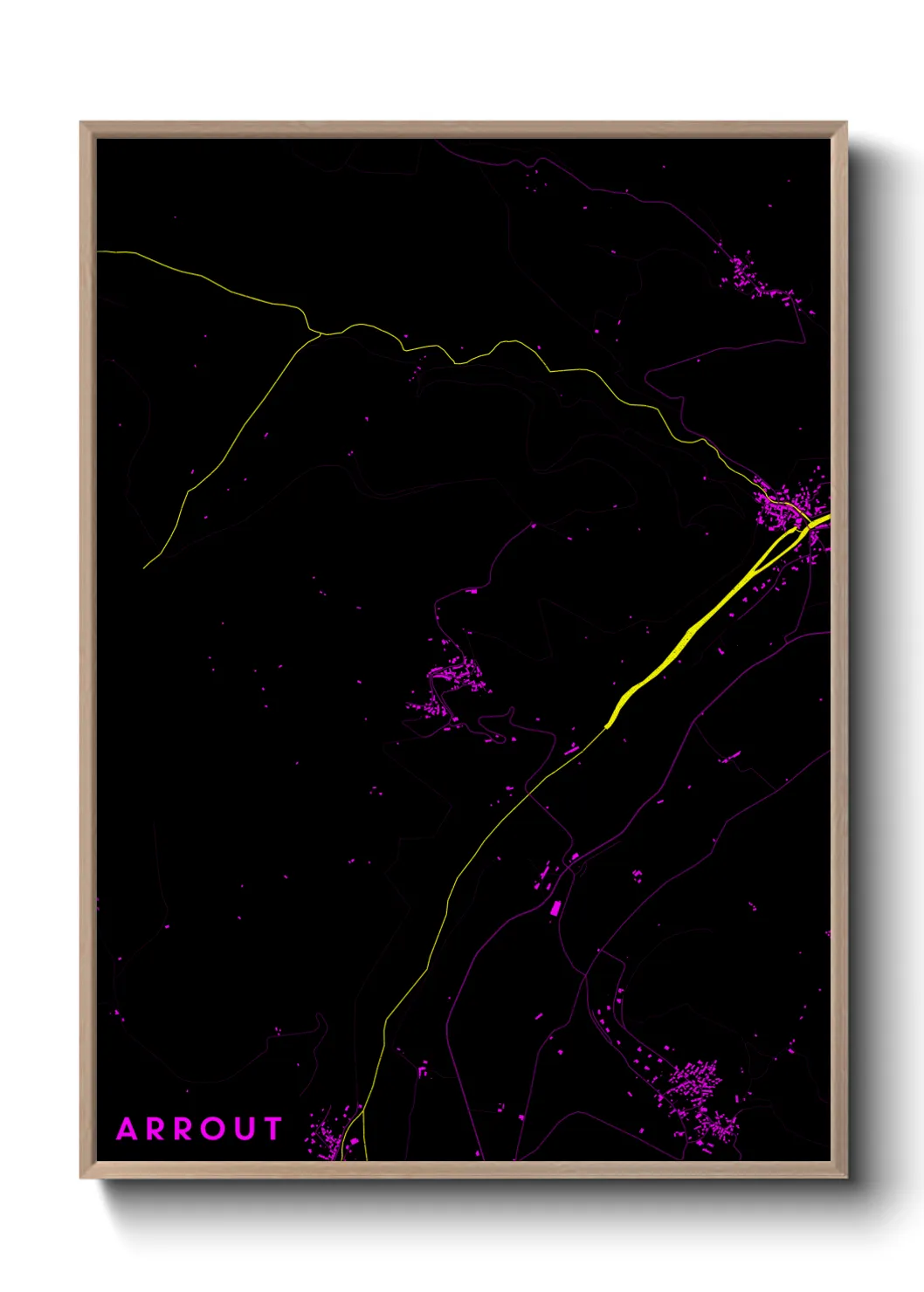 Une affiche de carte sur Arrout