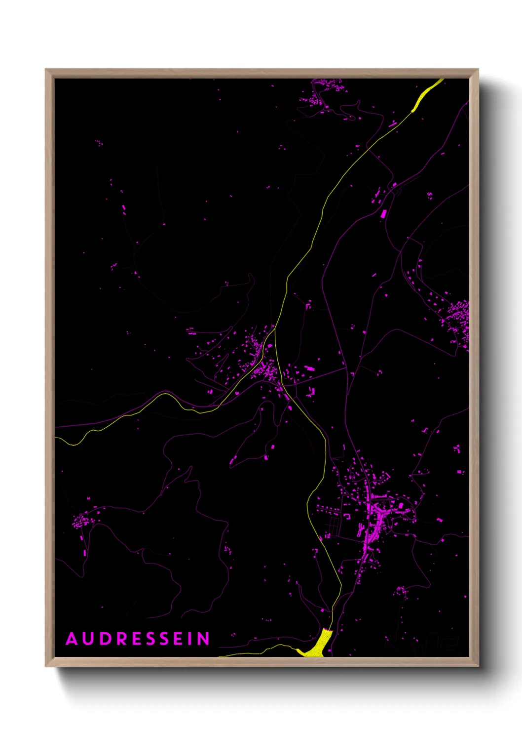Une affiche de carte sur Audressein