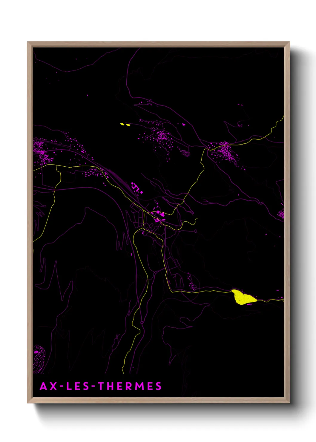 Un poster carteAx-les-Thermes