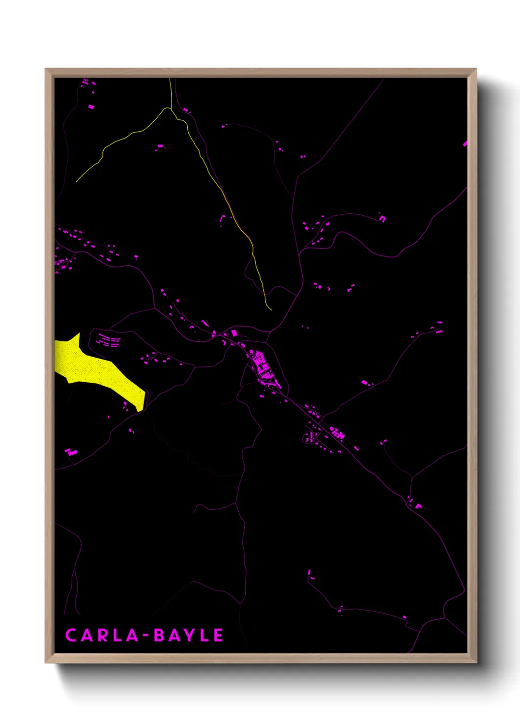 Une affiche de carte sur Carla-Bayle