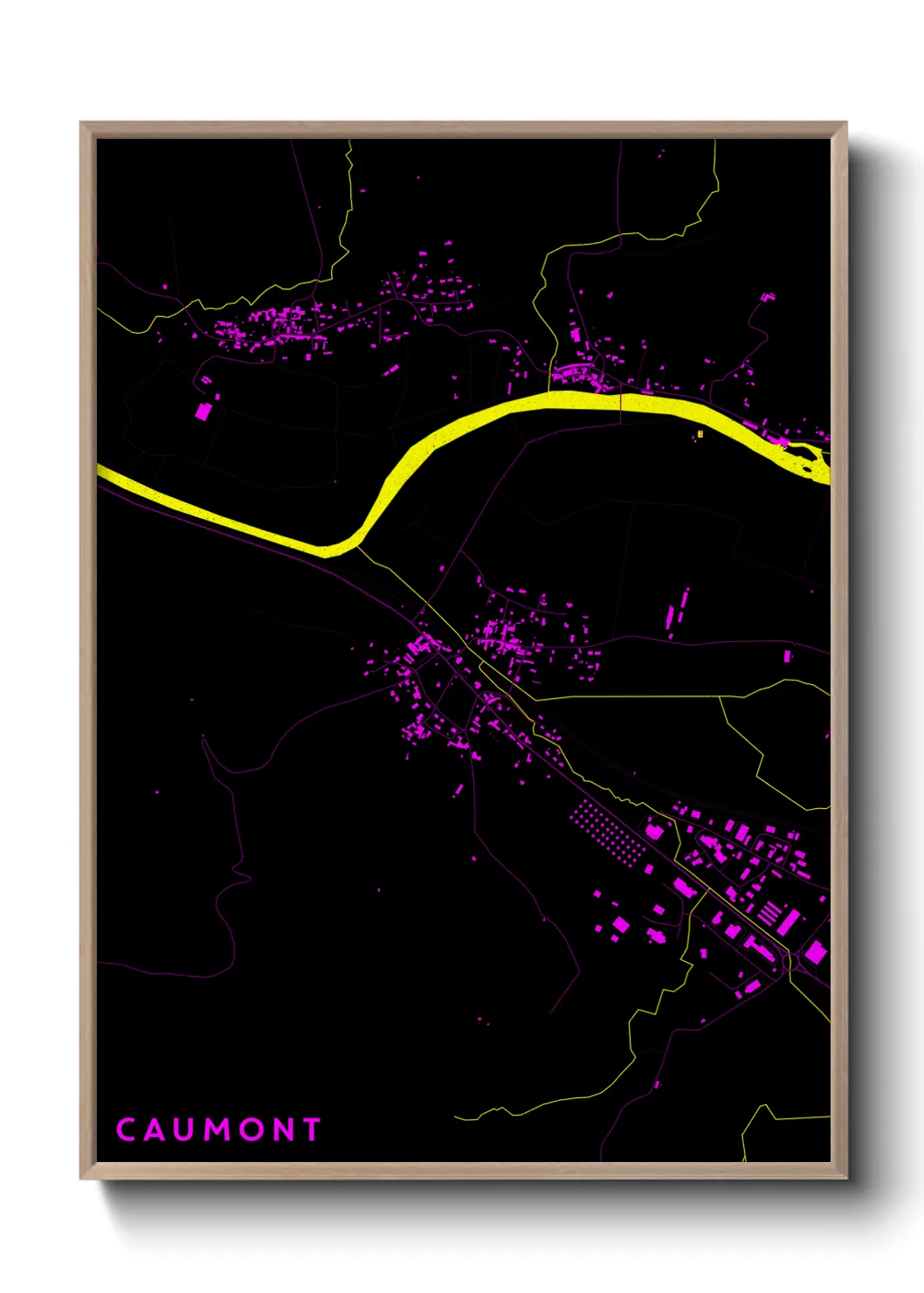 Une affiche de carte sur Caumont
