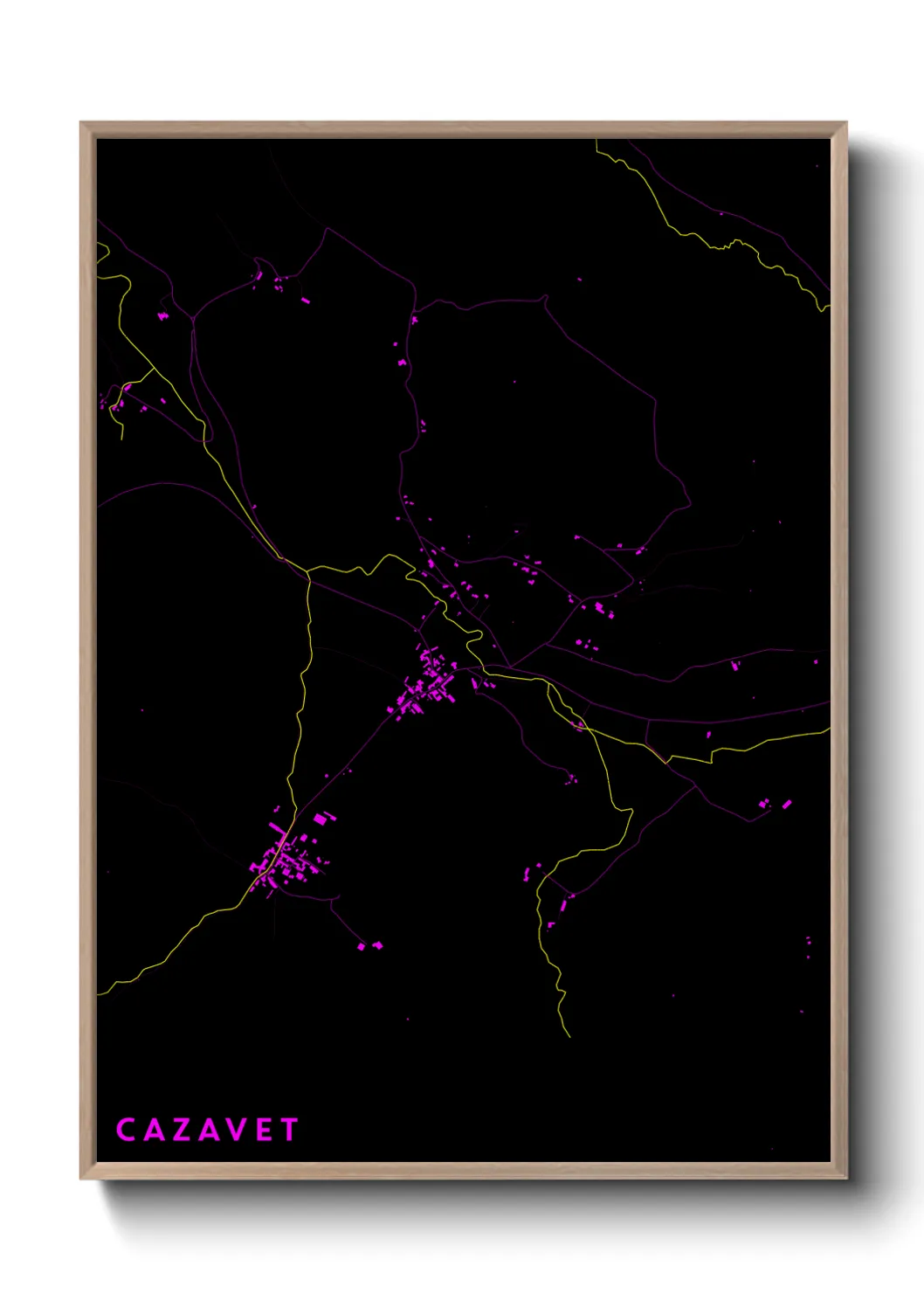 Une affiche de carte sur Cazavet