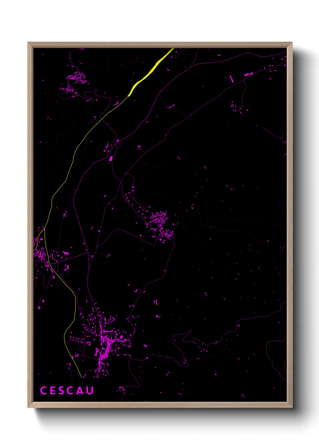 Une affiche de carte sur Cescau