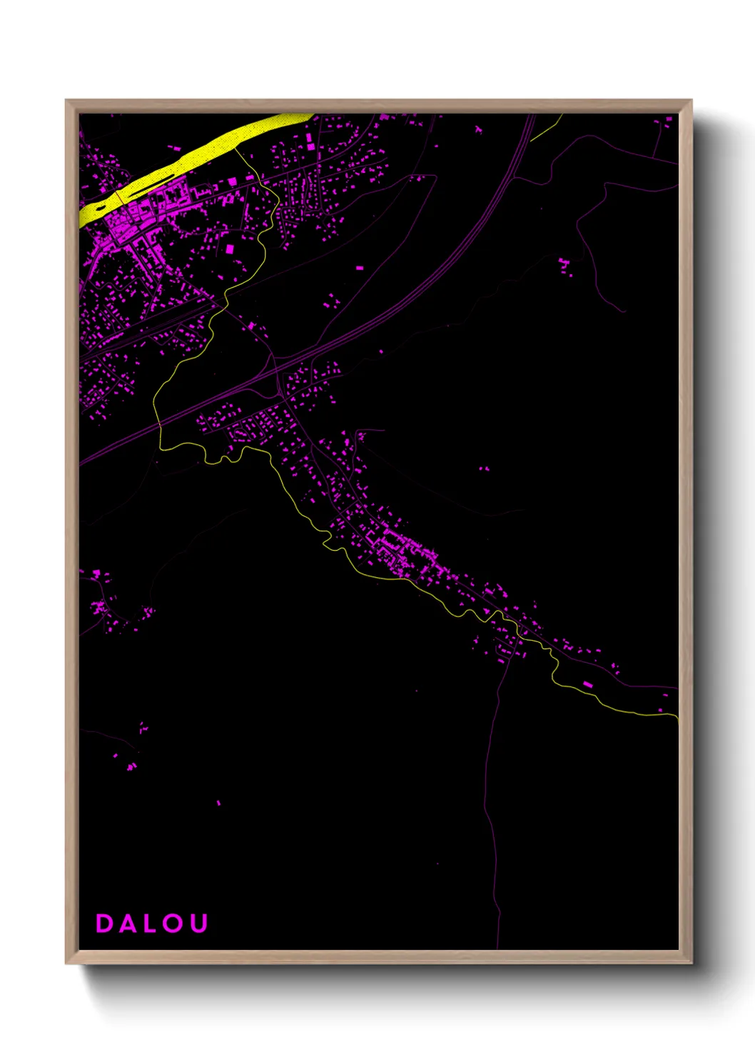 Une affiche de carte sur Dalou