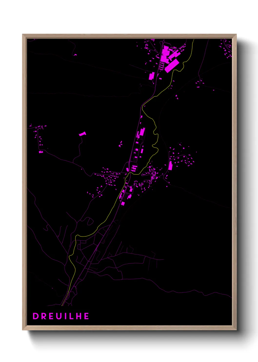 Une affiche de carte sur Dreuilhe
